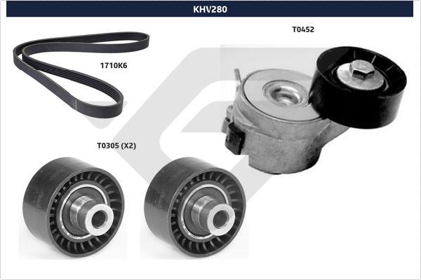 Hutchinson KHV 280 - Поликлиновий ремінний комплект autozip.com.ua