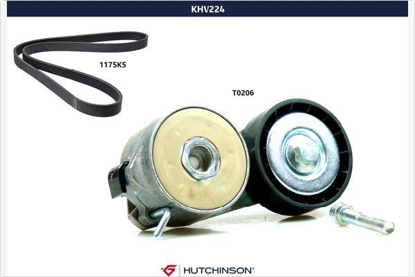 Hutchinson KHV 224 - Поликлиновий ремінний комплект autozip.com.ua