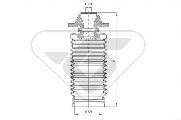 Hutchinson KP099 - Пилозахисний комплект, амортизатор autozip.com.ua