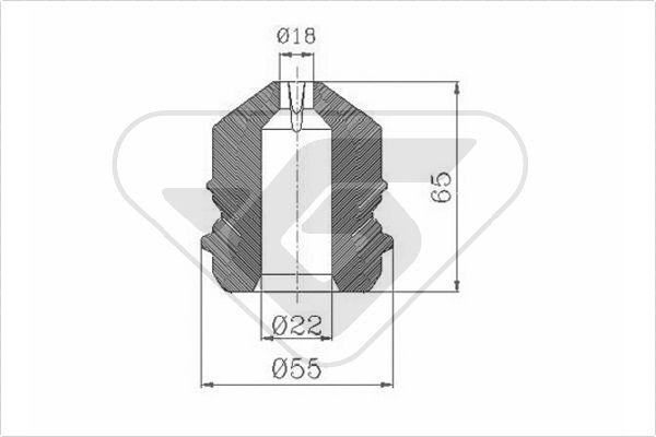 Hutchinson KP090 - Пилозахисний комплект, амортизатор autozip.com.ua