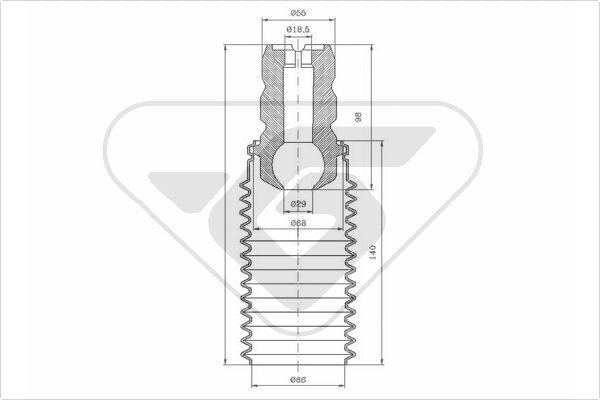 Hutchinson KP054 - Пилозахисний комплект, амортизатор autozip.com.ua