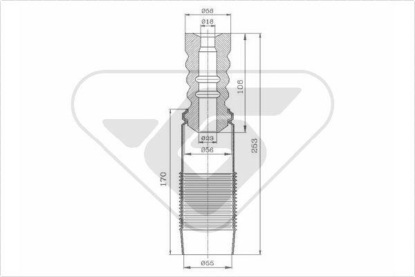 Hutchinson KP069 - Пилозахисний комплект, амортизатор autozip.com.ua