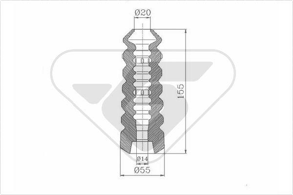 Hutchinson KP075 - Пилозахисний комплект, амортизатор autozip.com.ua