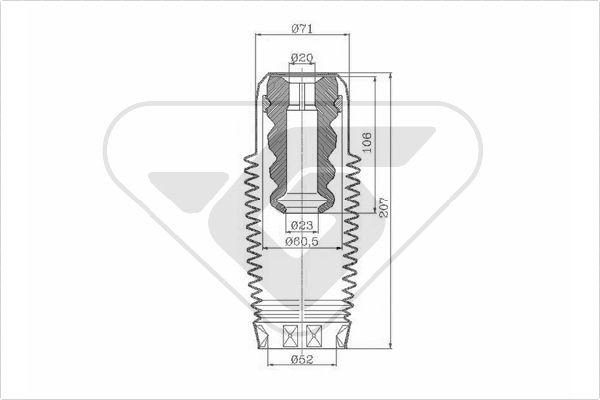 Hutchinson KP110 - Пилозахисний комплект, амортизатор autozip.com.ua