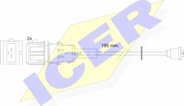 Icer 610443 E C - Сигналізатор, знос гальмівних колодок autozip.com.ua