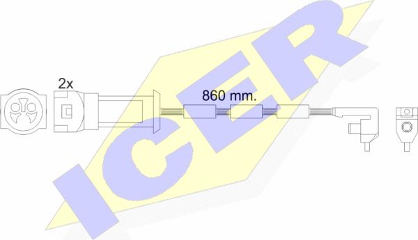 Icer 610450 E C - Сигналізатор, знос гальмівних колодок autozip.com.ua