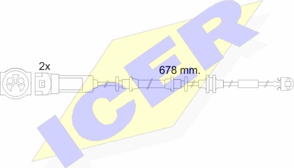 Icer 610452 E C - Сигналізатор, знос гальмівних колодок autozip.com.ua