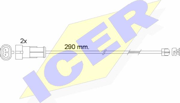 Icer 610468 E C - Сигналізатор, знос гальмівних колодок autozip.com.ua