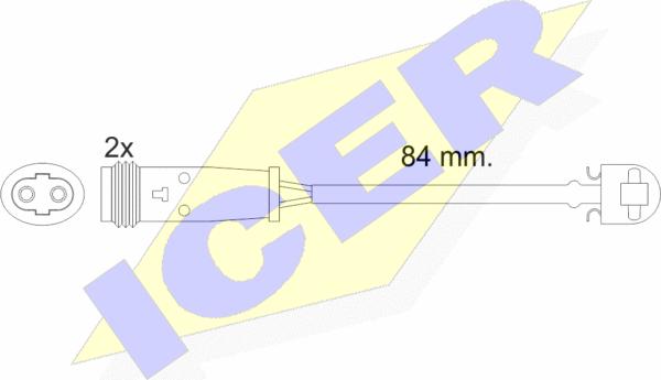 Icer 610484 E C - Сигналізатор, знос гальмівних колодок autozip.com.ua