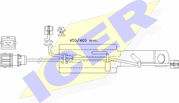 Icer 610430 E C - Сигналізатор, знос гальмівних колодок autozip.com.ua