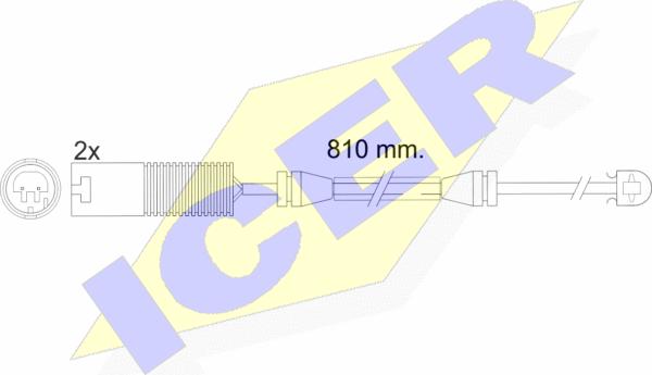 Icer 610425 E C - Сигналізатор, знос гальмівних колодок autozip.com.ua