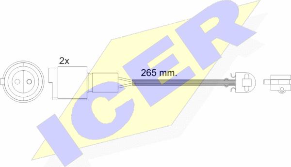 Icer 610427 E C - Сигналізатор, знос гальмівних колодок autozip.com.ua