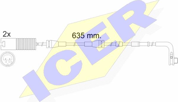 Icer 610474 E C - Сигналізатор, знос гальмівних колодок autozip.com.ua