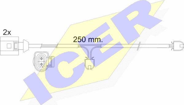 Icer 610477 E C - Сигналізатор, знос гальмівних колодок autozip.com.ua