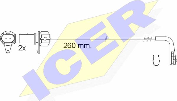 Icer 610545 E C - Сигналізатор, знос гальмівних колодок autozip.com.ua