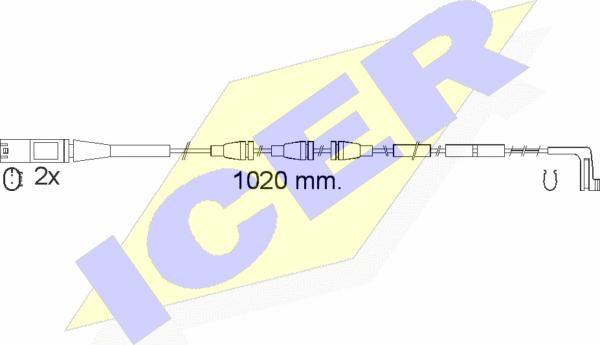 Icer 610555 E C - Сигналізатор, знос гальмівних колодок autozip.com.ua