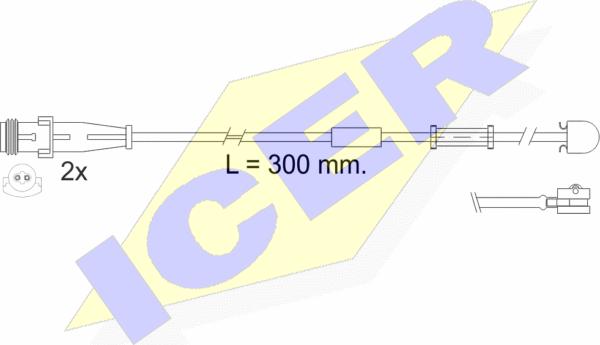 Icer 610504 E C - Сигналізатор, знос гальмівних колодок autozip.com.ua