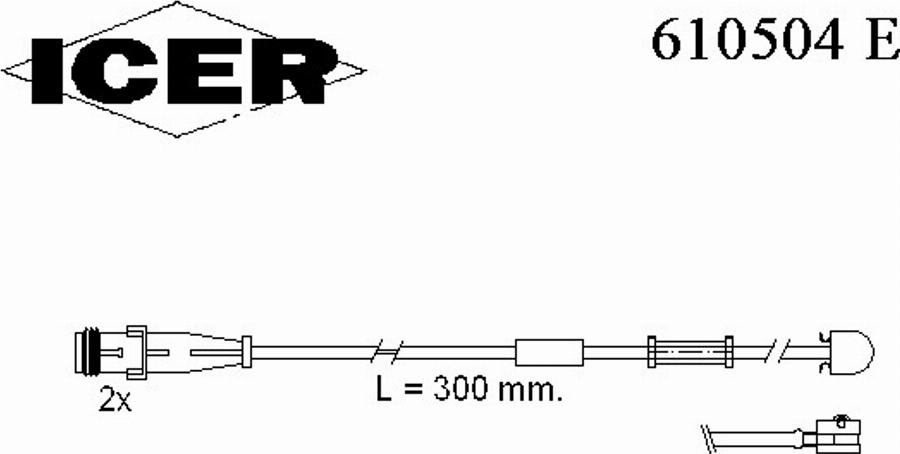 Icer 610504E - Сигналізатор, знос гальмівних колодок autozip.com.ua