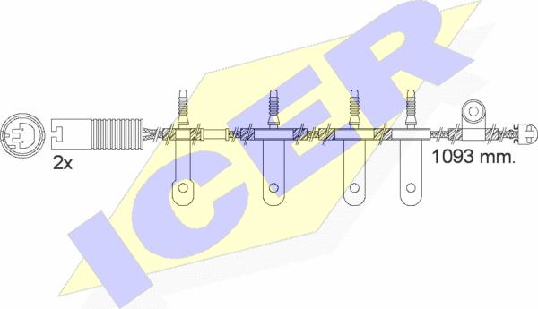 Icer 610501 E C - Сигналізатор, знос гальмівних колодок autozip.com.ua