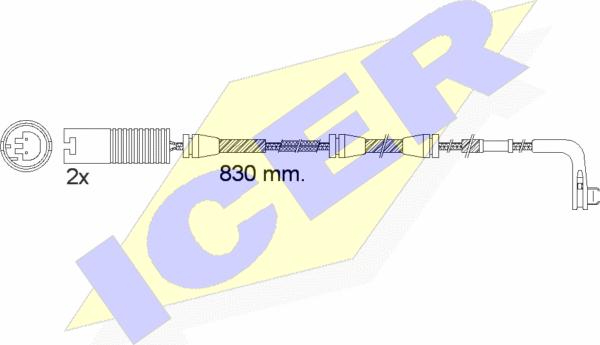 Icer 610503 E C - Сигналізатор, знос гальмівних колодок autozip.com.ua