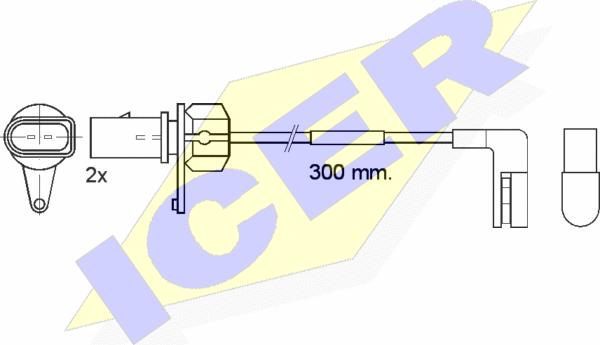 Icer 610507 E C - Сигналізатор, знос гальмівних колодок autozip.com.ua