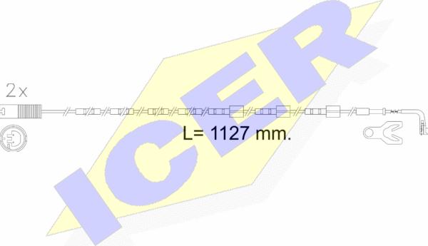 Icer 610605 E C - Сигналізатор, знос гальмівних колодок autozip.com.ua