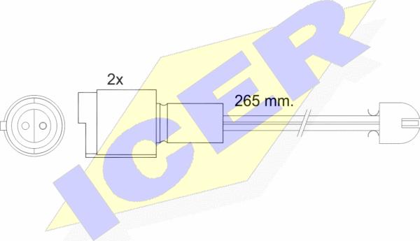 Icer 610089 E C - Сигналізатор, знос гальмівних колодок autozip.com.ua