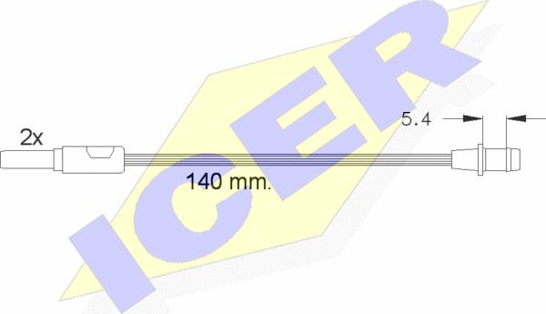 Icer 610149 E C - Сигналізатор, знос гальмівних колодок autozip.com.ua