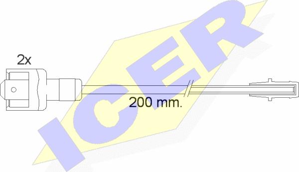 Icer 610117 E C - Сигналізатор, знос гальмівних колодок autozip.com.ua