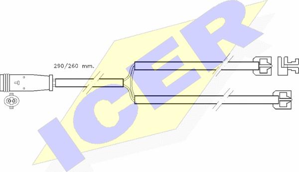 Icer 610335 E C - Сигналізатор, знос гальмівних колодок autozip.com.ua