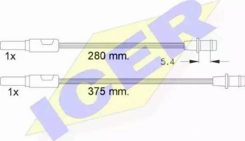 Icer 610261 C - Сигналізатор, знос гальмівних колодок autozip.com.ua