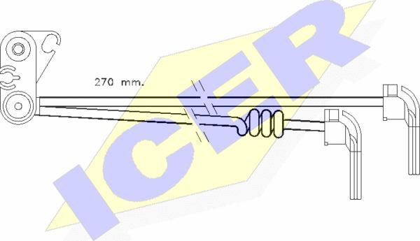 Icer 610280 E C - Сигналізатор, знос гальмівних колодок autozip.com.ua