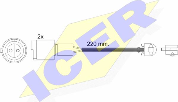 Icer 610239 E C - Сигналізатор, знос гальмівних колодок autozip.com.ua