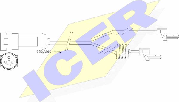 Icer 610234 E C - Сигналізатор, знос гальмівних колодок autozip.com.ua