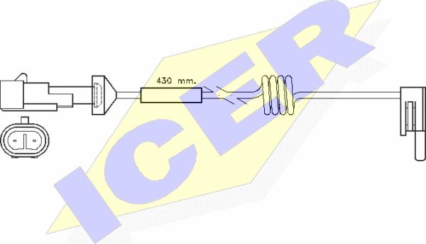 Icer 610235 E C - Сигналізатор, знос гальмівних колодок autozip.com.ua