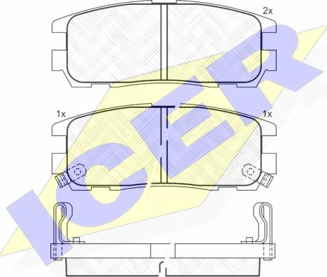 Icer 140991 - Гальмівні колодки, дискові гальма autozip.com.ua