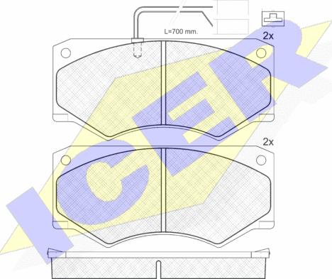 Icer 140964 - Гальмівні колодки, дискові гальма autozip.com.ua