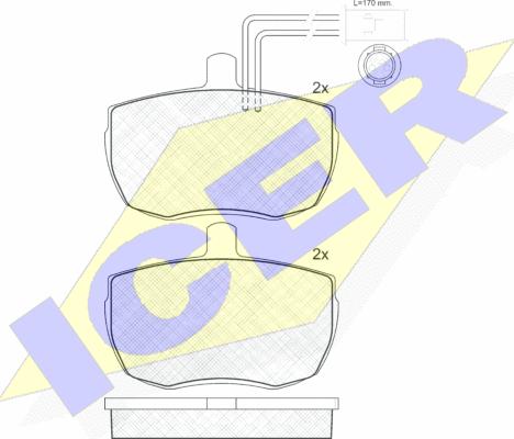 Icer 140935 - Гальмівні колодки, дискові гальма autozip.com.ua