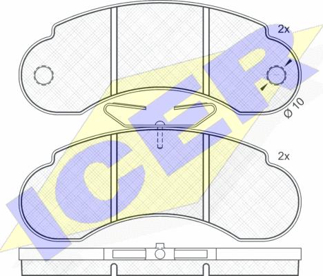 Icer 140452 - Гальмівні колодки, дискові гальма autozip.com.ua