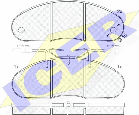 Icer 140560 - Гальмівні колодки, дискові гальма autozip.com.ua