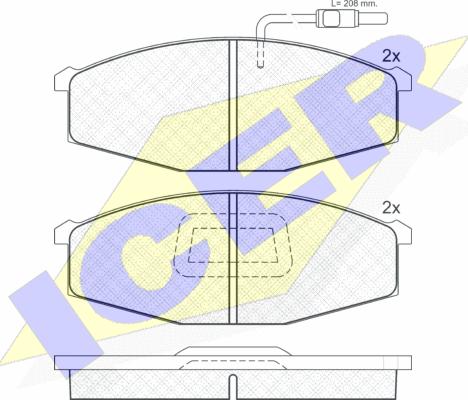 Icer 140694 - Гальмівні колодки, дискові гальма autozip.com.ua