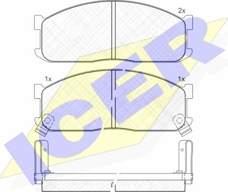 Icer 140690 - Гальмівні колодки, дискові гальма autozip.com.ua