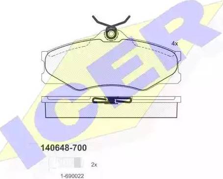 Icer 140648 - Гальмівні колодки, дискові гальма autozip.com.ua