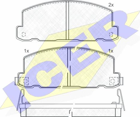 Icer 140610 - Гальмівні колодки, дискові гальма autozip.com.ua