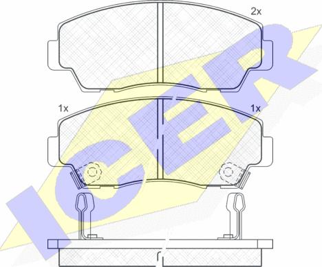 Icer 140636 - Гальмівні колодки, дискові гальма autozip.com.ua