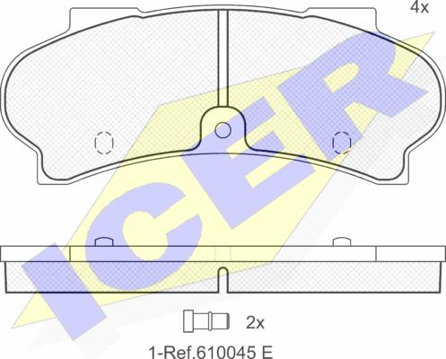 Icer 140187 - Гальмівні колодки, дискові гальма autozip.com.ua
