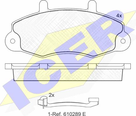 Icer 140896-203 - Гальмівні колодки, дискові гальма autozip.com.ua