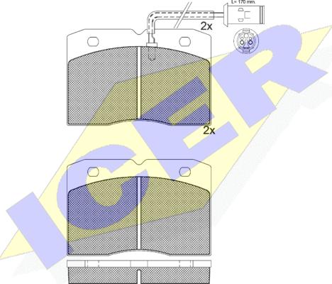 Icer 140892 - Гальмівні колодки, дискові гальма autozip.com.ua