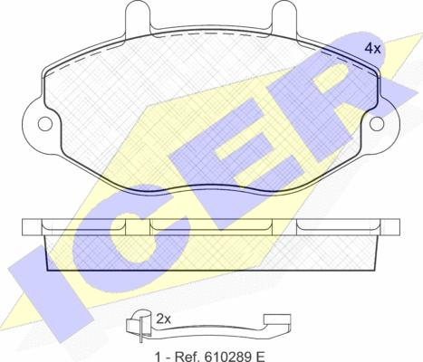 Icer 140897-203 - Гальмівні колодки, дискові гальма autozip.com.ua