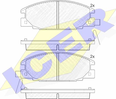 Icer 140854 - Гальмівні колодки, дискові гальма autozip.com.ua